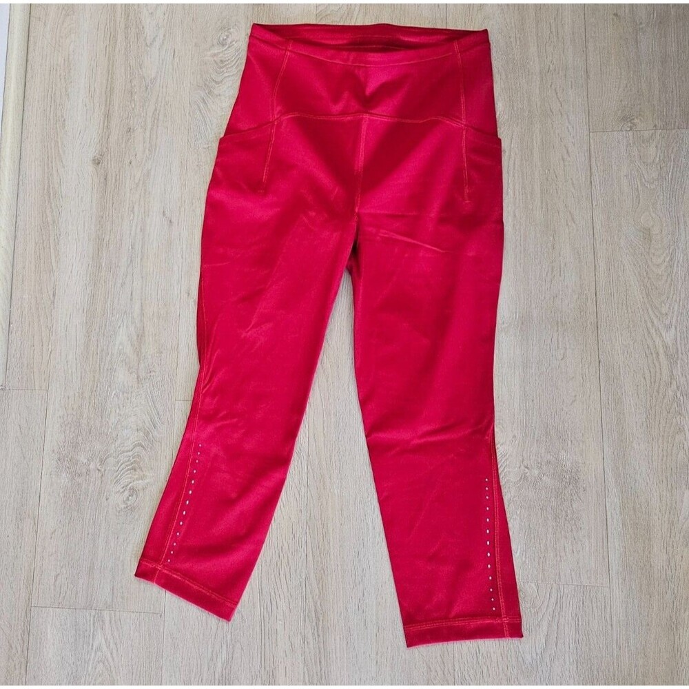 LuluLemon Leggings Swift Speed High-Rise Crop 21" in Dark Red Womens Size 8